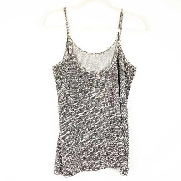 H&M Scoop Low Back Black White Print Tank Top S - Picture 4 of 9